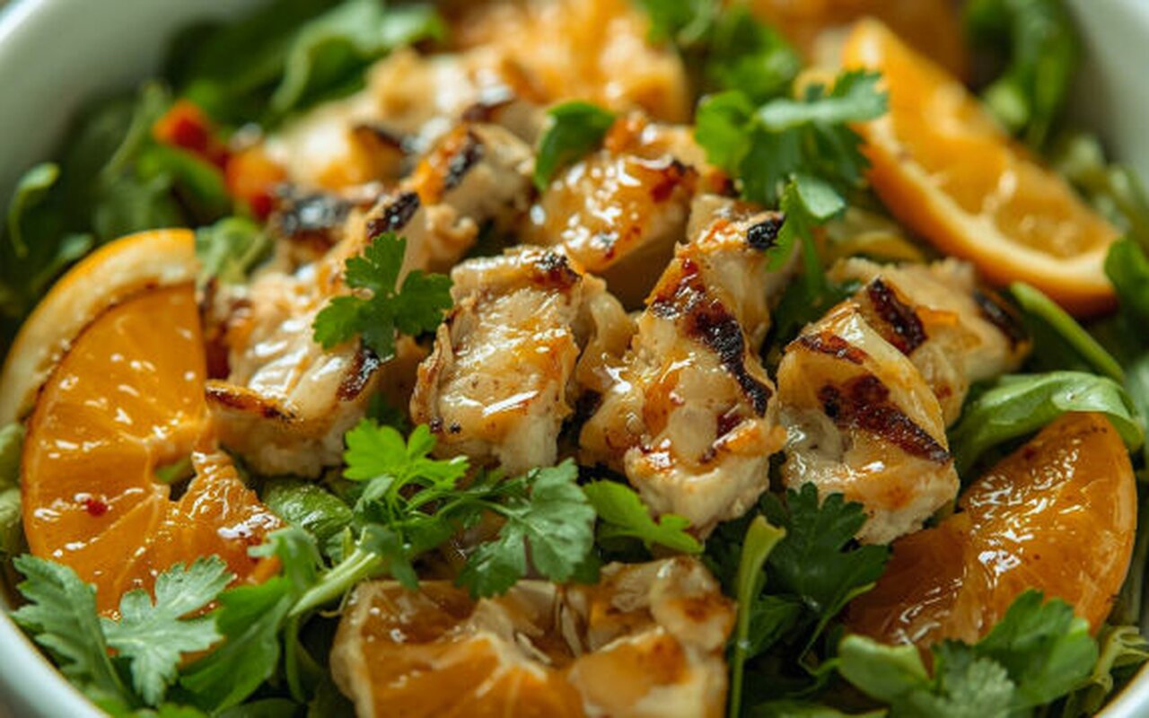 Azijska salata sa mandarinama i piletinom