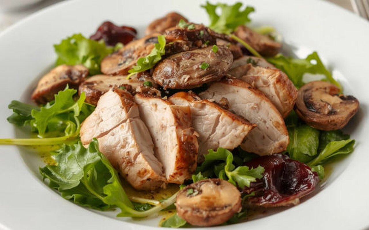 Salata sa ćuretinom i bukovačama